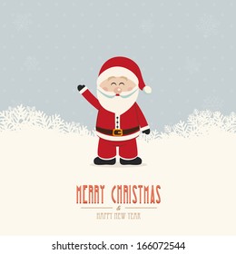 santa wave snow winter background