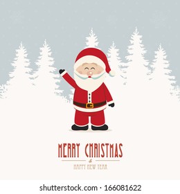 santa wave snow winter background