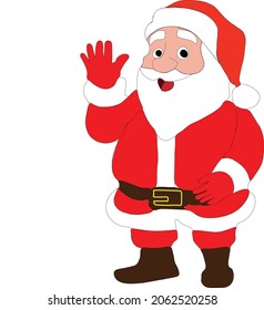 Santa waving Christmas hollidays theme