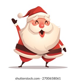 Santa Waving Hand with Joy