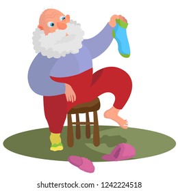 Santa is wearing sock