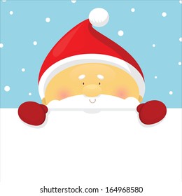 Santa and white banner for your text
