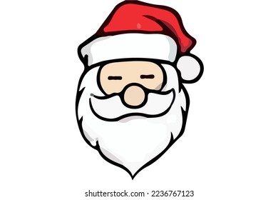 Santa mit weißem Bart-Vektorfarben