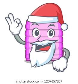 Santa window with blinds isolated on mascot