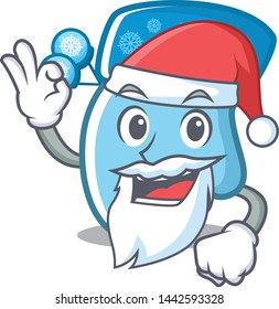 Santa winter gloves in the cartoon shape