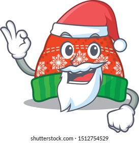 Santa winter hat cartoon mascot shape