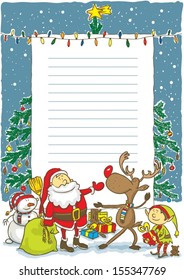 Santa with wish list