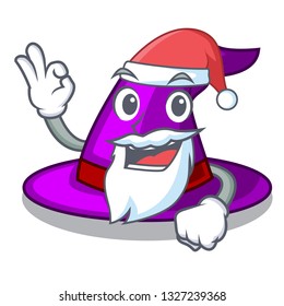 Santa witch hats in shape beautiful cartoons