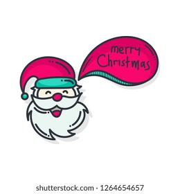 Santa with the words Merry Christmas