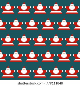 Santa wrapping paper seamless pattern.
