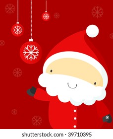 Santa and xmas bubbles