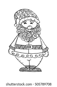  Santa in zentangle style