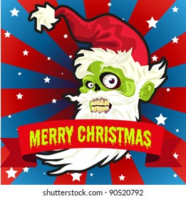 Santa zombie Christmas card