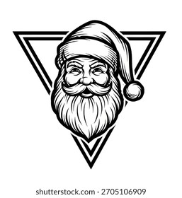 Santaclaus Logo Vektor Weihnachtsfeier