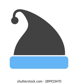Santaclaus, party, cap icon vector image.Can also be used for christmas, celebrations, observances and holidays. Suitable for use on web apps, mobile apps and print media.