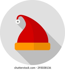 Santaclaus, party, cap icon vector image.Can also be used for christmas, celebrations, observances and holidays. Suitable for use on web apps, mobile apps and print media.