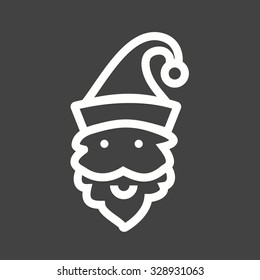 Santaclaus, party, cap icon vector image.Can also be used for christmas, celebrations, observances and holidays. Suitable for use on web apps, mobile apps and print media.