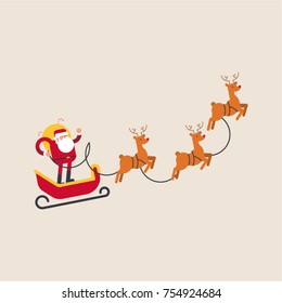 santaclaus and reindeer