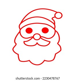 Santaclaus vector icon isolated on white background, vector illustration 