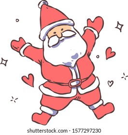 Santacos doodle . Santa Costa vector illustration 