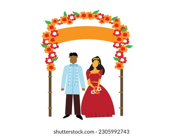 Santacruzan parade during Flores de Mayo festival in the Philippines concept. Editable Clip Art.