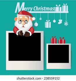 santa,frame,merry christmas vector 1