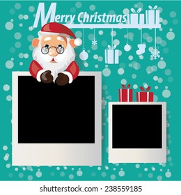 santa,frame,merry christmas vector
