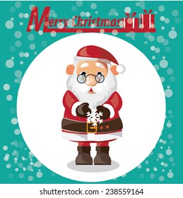 santa.merry christmas vector