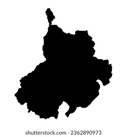 Santander department map, administrative division of Colombia.