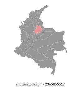Santander department map, administrative division of Colombia.