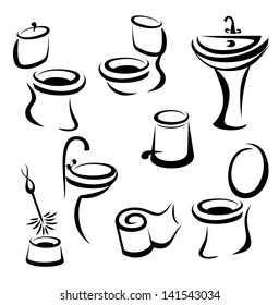 santary icons set