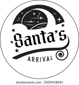 santa's Arrival Typography t-shirt design3.eps