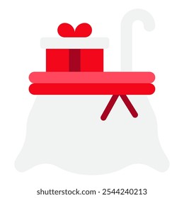 Santa's Bag christmas vector icon illustration