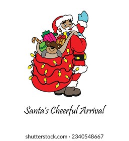 Santa's Cheerful Arrival -  Our Santa design captures the heartwarming spirit of Christmas, with intricate details that bring Santa's iconic red suit and fluffy white beard to life. 🎁🎅 The design is