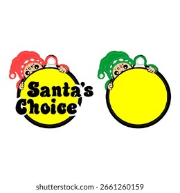 santa's choice sticker template set