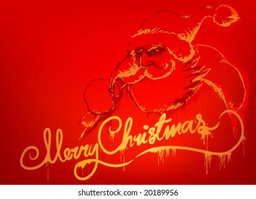 Santa's coming postcard