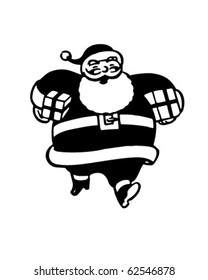 Santa's Coming! - Retro Clipart Illustration