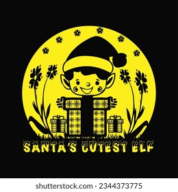Santas Cutest Elf t-shirt design. Here You Can find and Buy t-Shirt Design. Digital Files for yourself, friends and family, or anyone who supports your Special Day and Occasions.