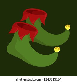 Santa's Elf Shoes vector illustration
