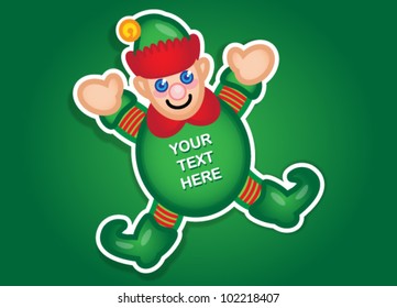 Santa's Elf Vector Sticker