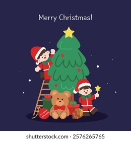Santa's Elves Preparing for Christmas