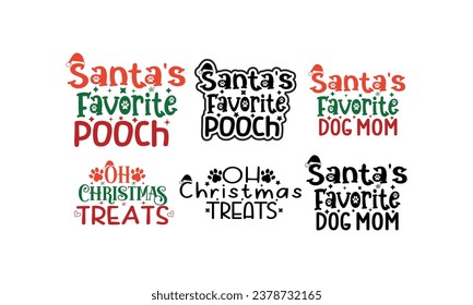 Santa's Favorite Dog Mom,dog Christmas Bandana,Christmas ornaments Design.