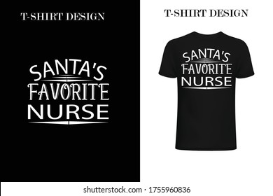 Santa's Favorite Nurse t-shirt design.nurse t-shirt design.Santa's t-shirt .