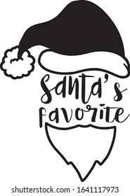  Santa's Favorite Saying Christmas Holiday Saying in a Banner 
