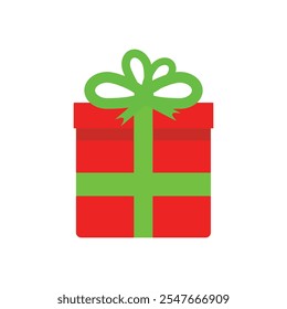 Santa's gift box vector art illustration