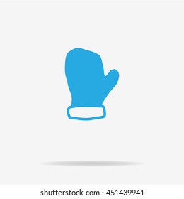 Santa's glove icon. Vector concept illustration for design.