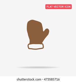 Santa's glove icon. Vector concept illustration for design.