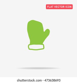 Santa's glove icon. Vector concept illustration for design.