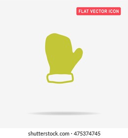 Santa's glove icon. Vector concept illustration for design.