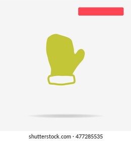 Santa's glove icon. Vector concept illustration for design.